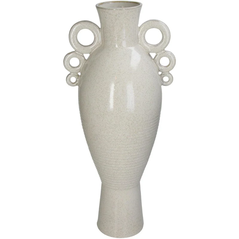 Vase Stoneware White 24.5x20x54cm