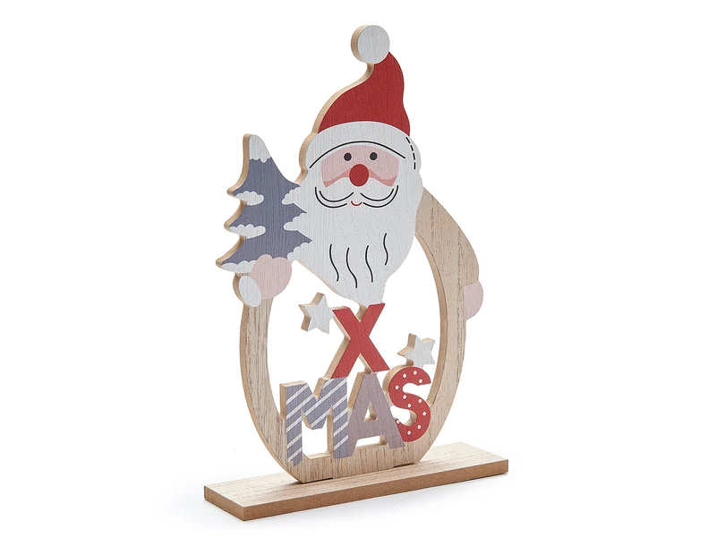 Wooden Santa open 18x27cm