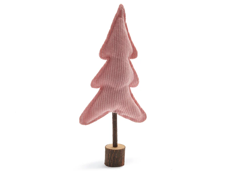 Fabric tree on stand 14x35cm pink