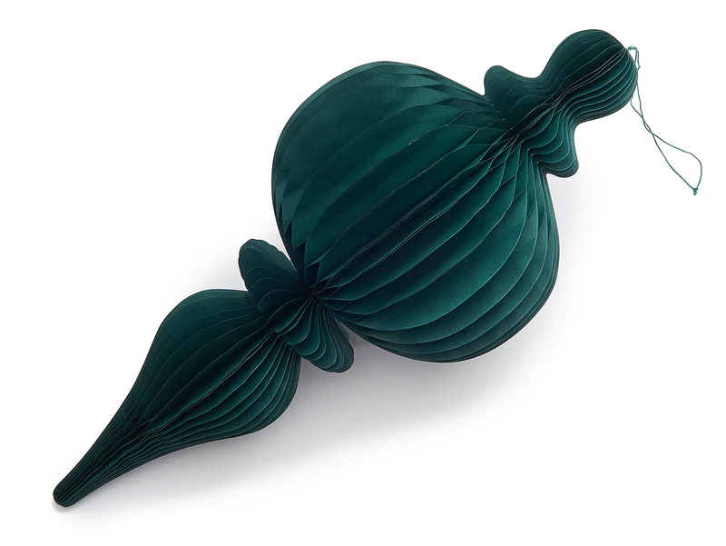 Paper ornament hanger Ø35x78cm emerald