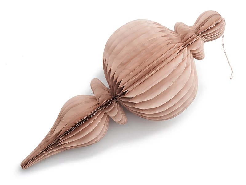Paper ornament hanger Ø35x78cm nude pink