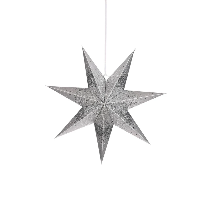 Ster hangend zilver - h16xd45cm