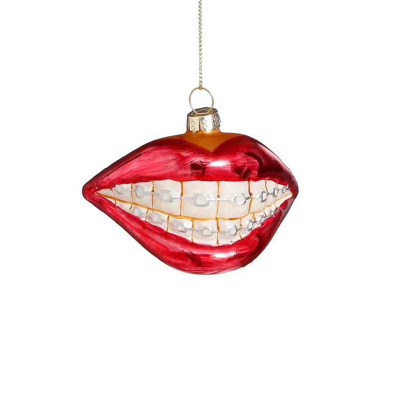 Ornament lippen roze - h6,5cm