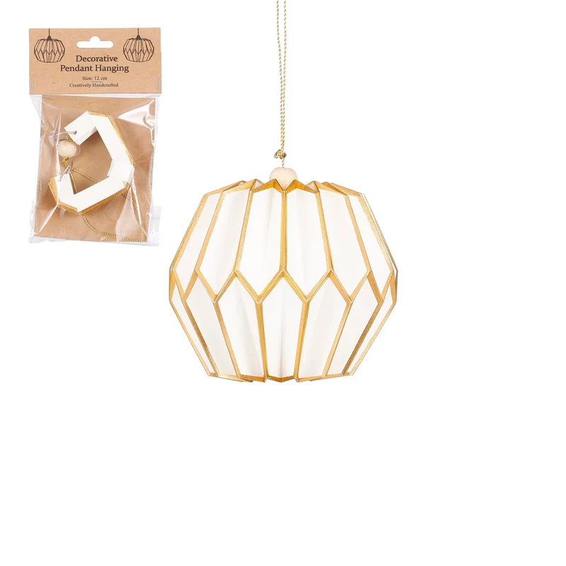 Ornament honingraat wit - h10xd12cm