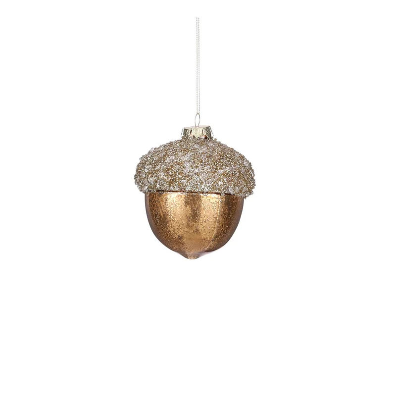 Ornament eikel goud - d10cm