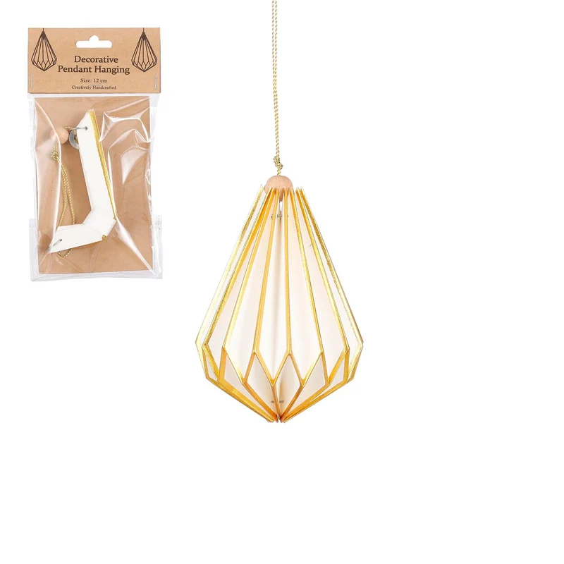 Ornament druppel wit - h13,5xd12cm