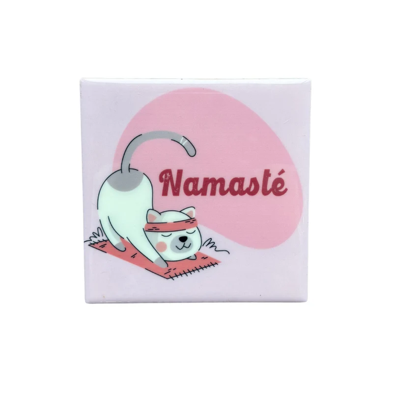 Tegeltje Namasté keramiek 10,5x10,5x0,5cm keramiek