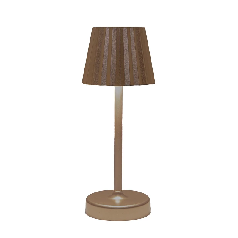 DRAADLOZE TAFELLAMP WARM WIT DIMBAAR LED INCLUSIEF USB KABEL 26.5X10.5CM BRONS