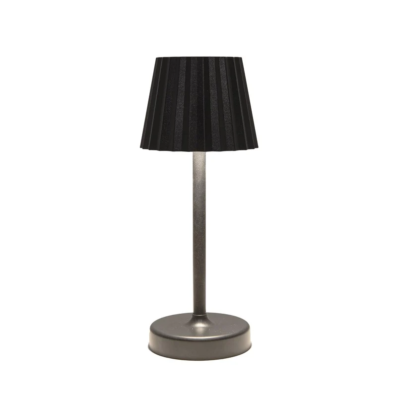 DRAADLOZE TAFELLAMP WARM WIT DIMBAAR LED INCLUSIEF USB KABEL 26.5X10.5CM MAT ZWART