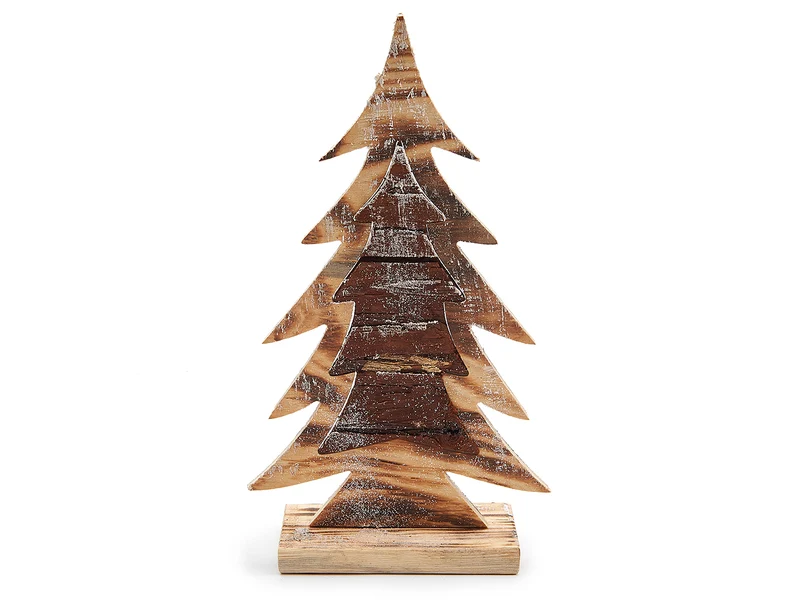 Wooden pine tree 18x32cm
