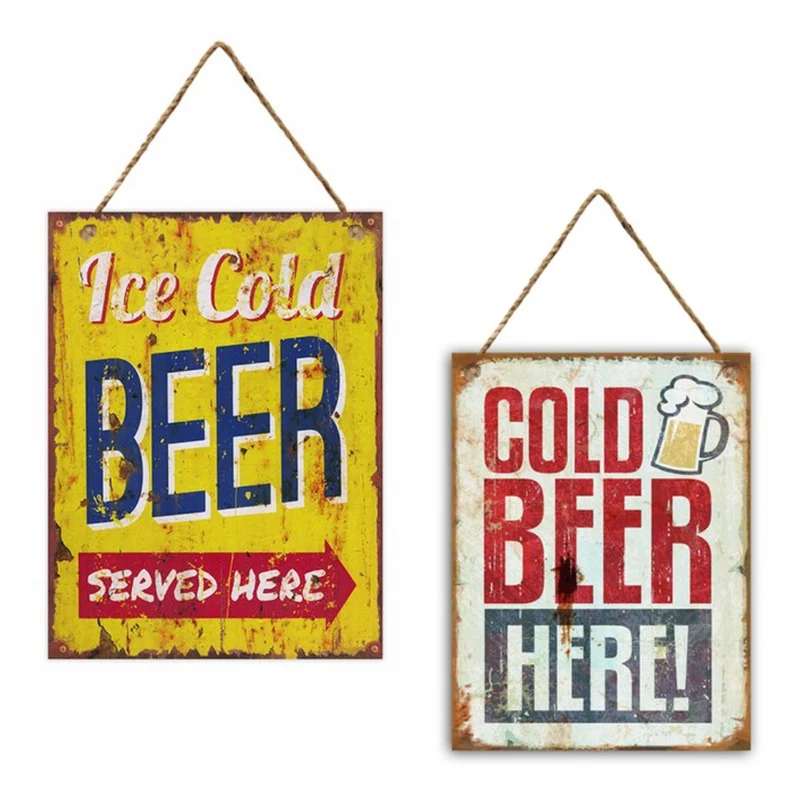 Wall Hanger 30x40cm Metal Cold Beer Mix/2
