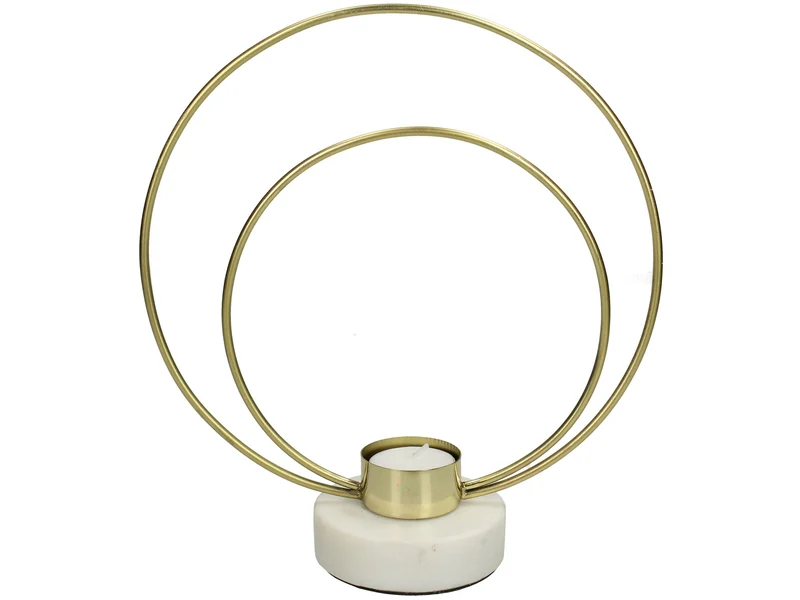 Candle Holder Gold 23x9x21cm