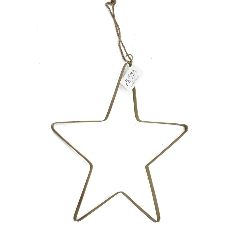 Ster hangend goud 30x30cm