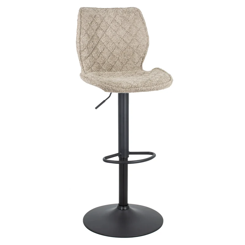 Barstoel Coco in stof teddy sand 58x46x43cm