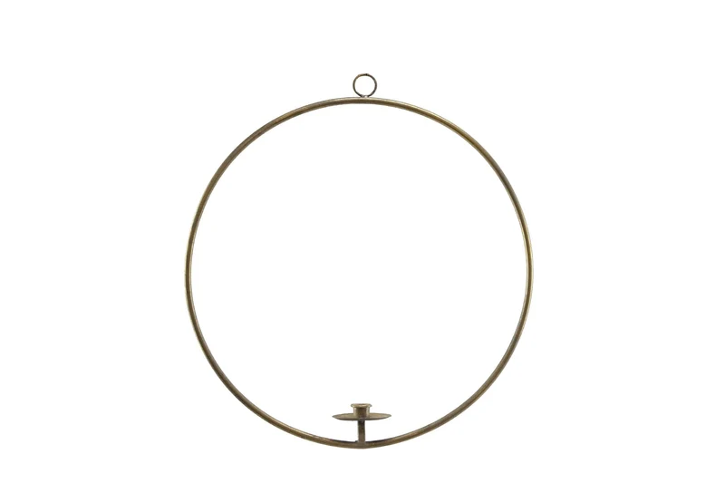 Dinnercandle holder metal 49x8x52cm Gold