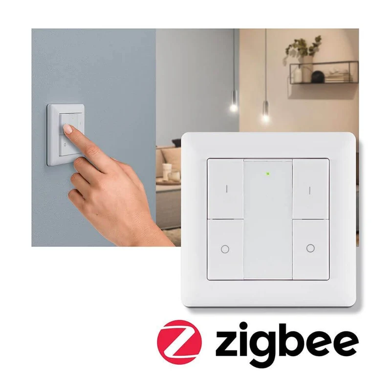 Wandschalter Smart Home Zigbee On-Off Dimmung Weiß