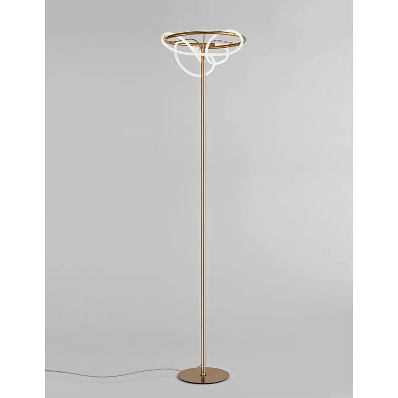 Tiriac LED Stehleuchte Metall, Gold