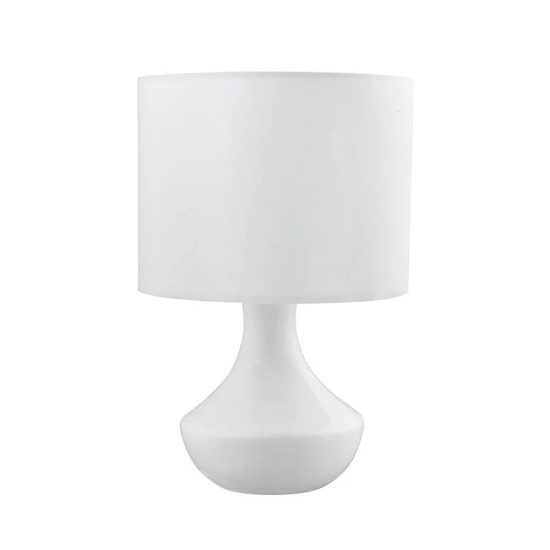 Rosia Tischlampe Matt-Weiß Ø 18cm