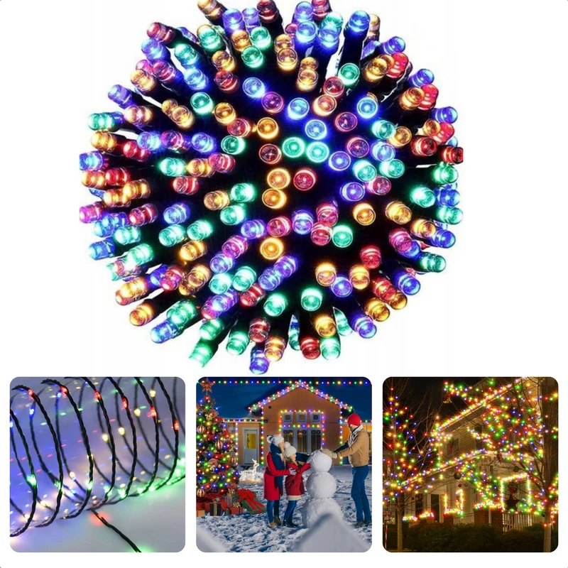 Cheqo® LED Verlichting 480 LED - 36m - Multicolor - 8 Lichtfuncties - Soft Wire - 3m Aanloopsnoer - Feestverlichting - Kerstverlichting - Tuinverlichting - Buitenverlichting - Gekleurde Kerstverlichting - Voor Binnen en Buiten