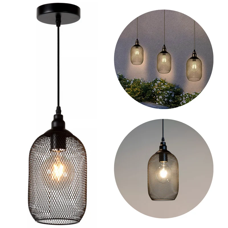 Cheqo® Buitenlamp - Hanglamp Solar - Tuinlamp op Zonne-Energie - Buitenlamp Zonne Energie - LED - ø15cm - 27cm Hoog - Metaal