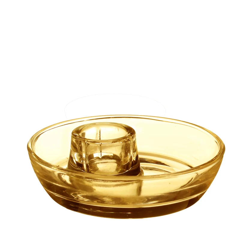 Candle holder Mila Ø9.8 x h.3 cm ocre