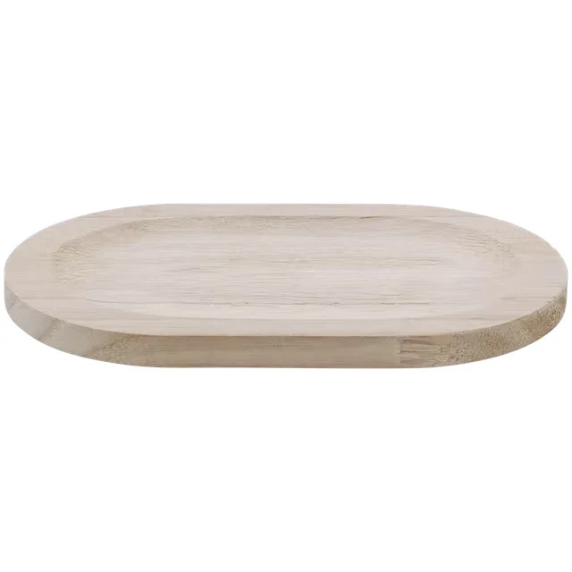 Plateau ovaal hout 19x12x1,1cm Natural