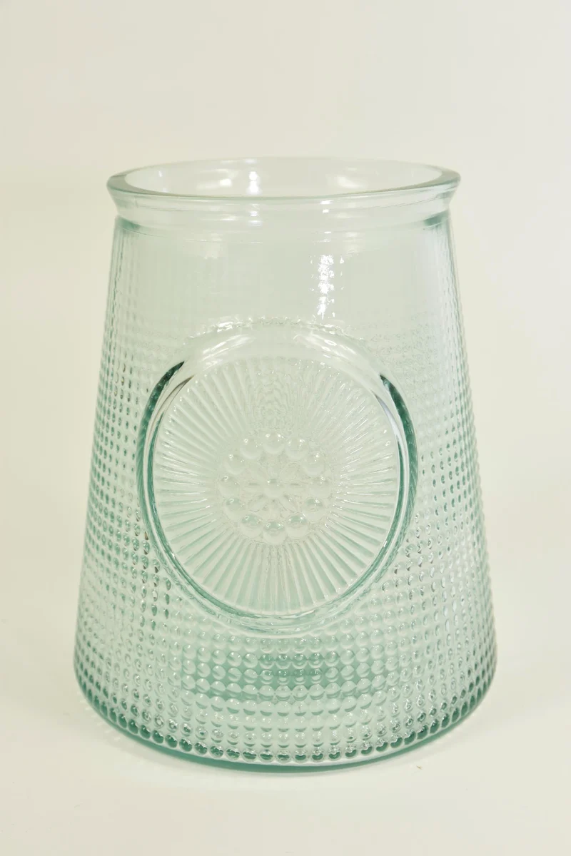Vaas Mandala helder recycleglas D18,5 H16cm
