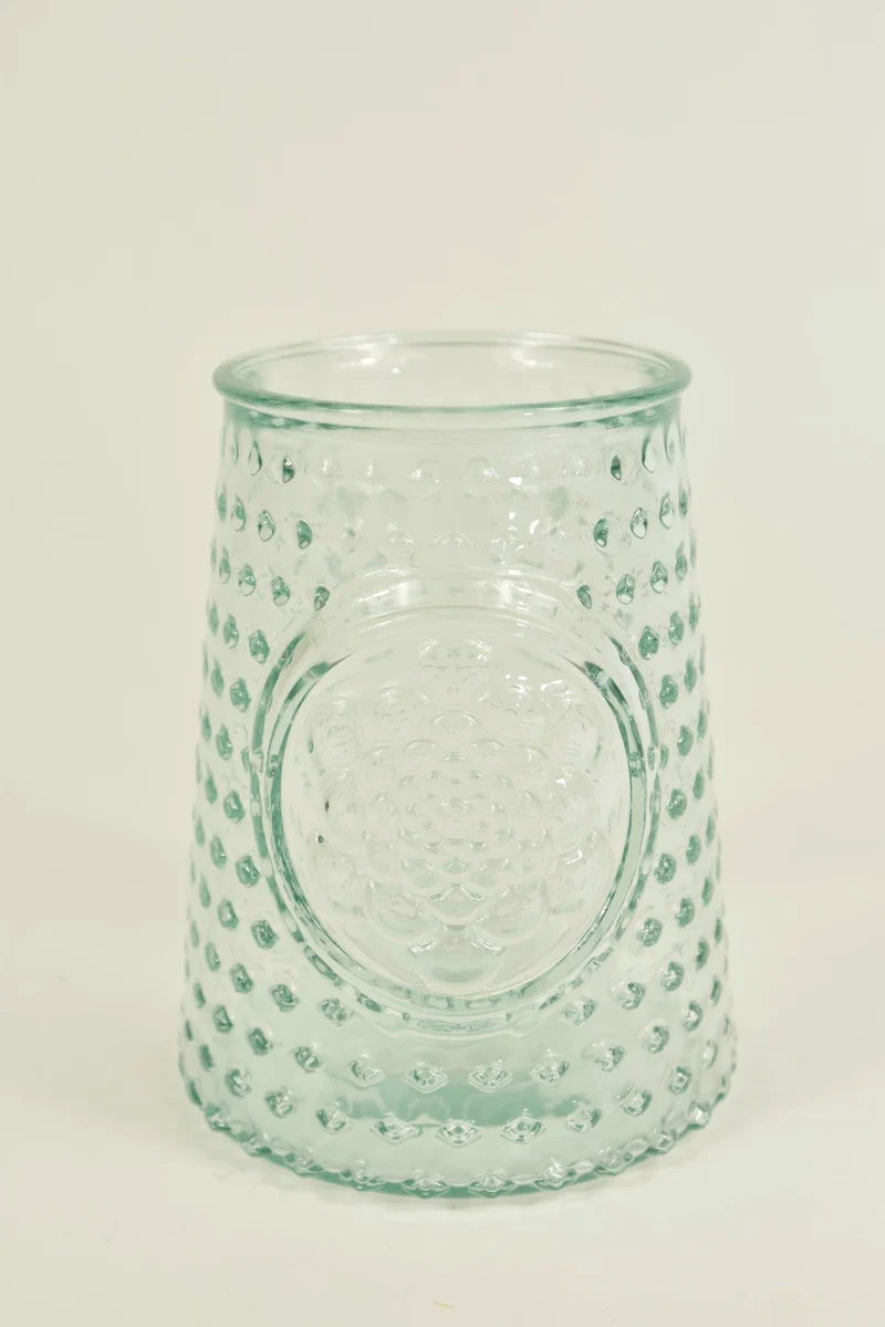 Vaas Mandala helder recycleglas D10 H13cm