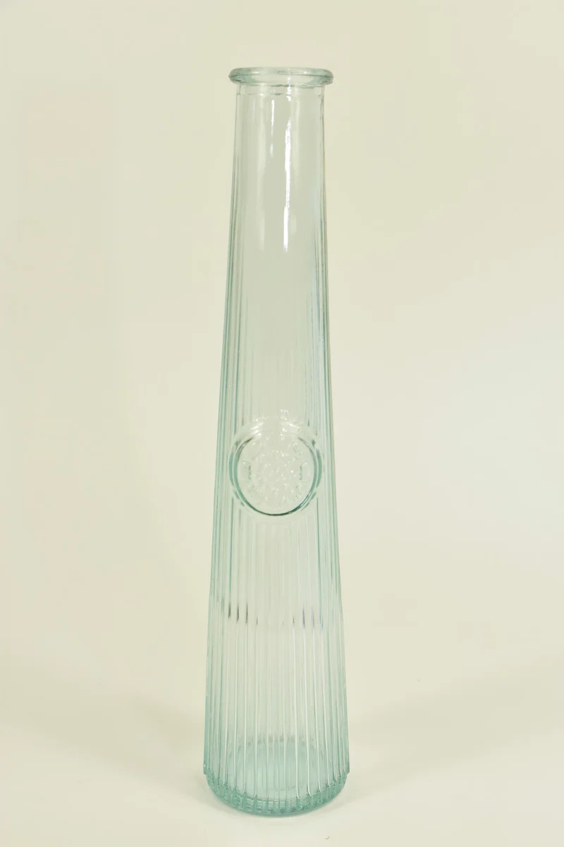Fles Mandala helder recycleglas D6,5 H32cm