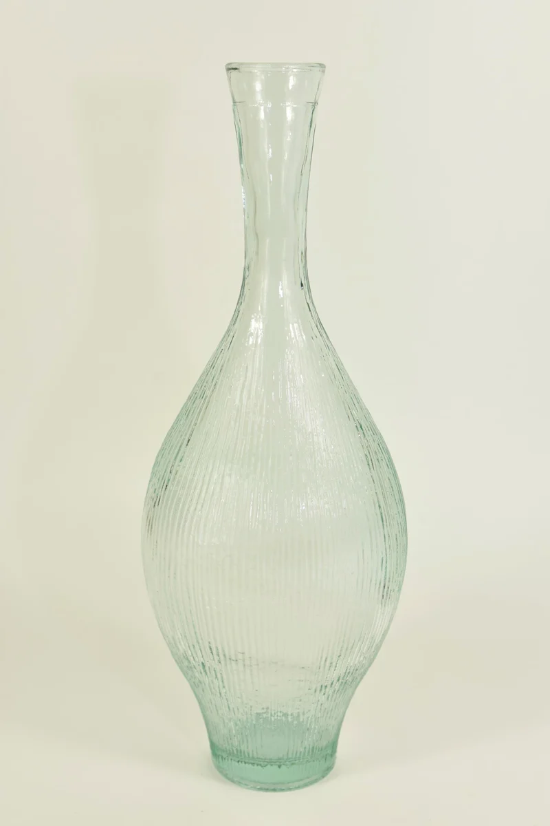 Fles Zen helder recycleglas 15x11x40cm