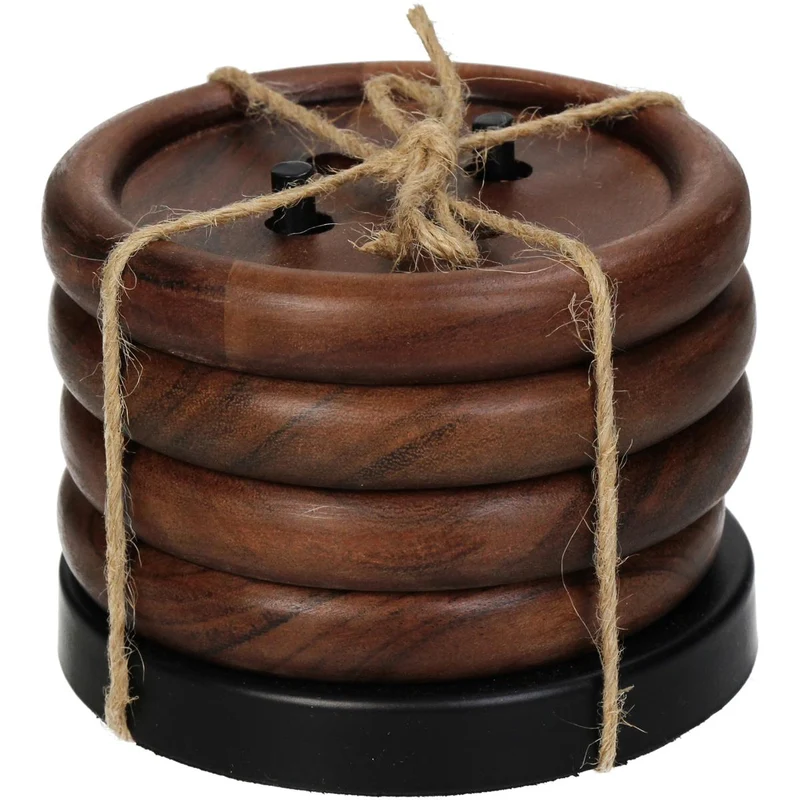 Coasters Wood Brown 10x10x10cm BOX/4
