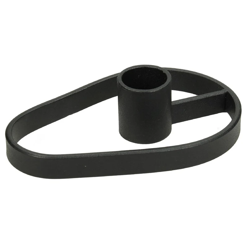 Candle Stick Metal Black 11.5x7.5x2.8cm