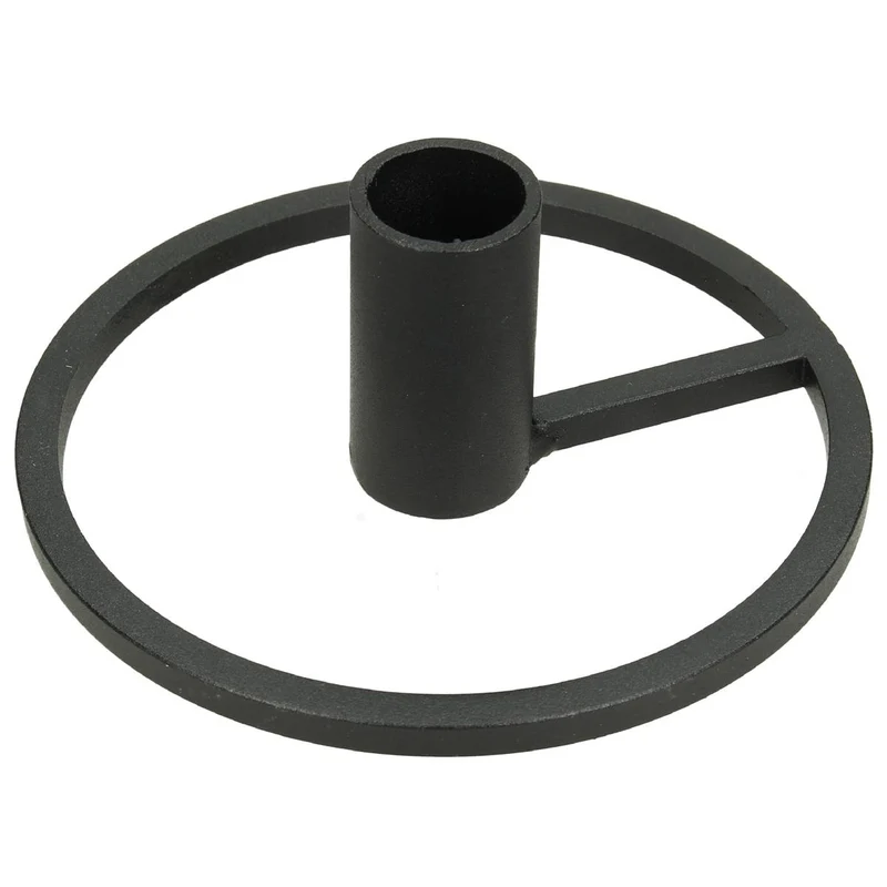 Candle Stick Metal Black 11.5x11.5x4.5cm