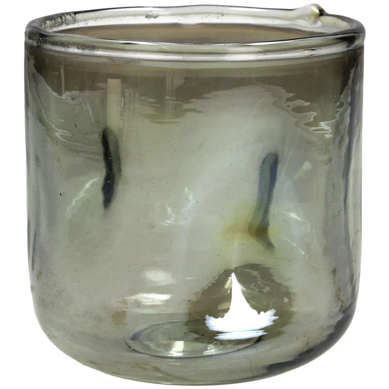 Candle Holder Glass Green 10x10x10cm