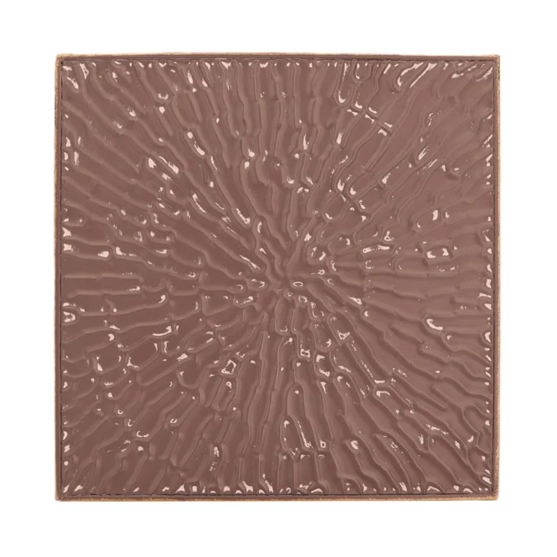 Wall art square metal 38x2x38cm Silver