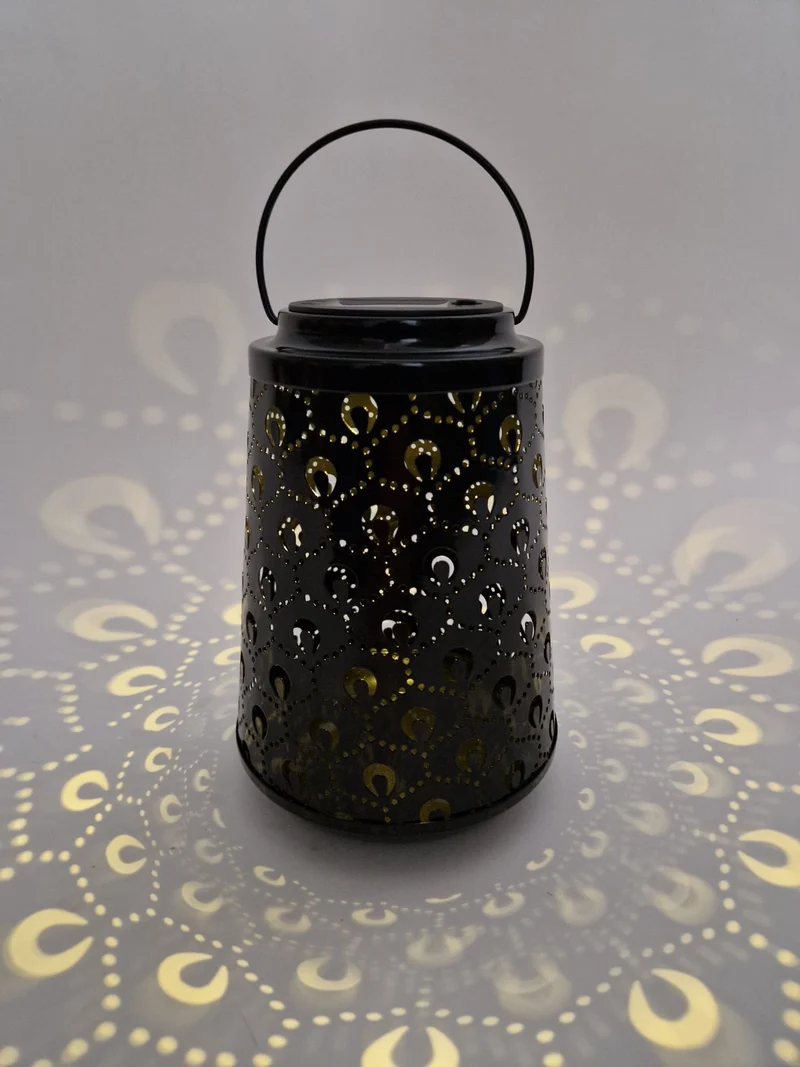 Solar lantarn black Ø 13x18 cm