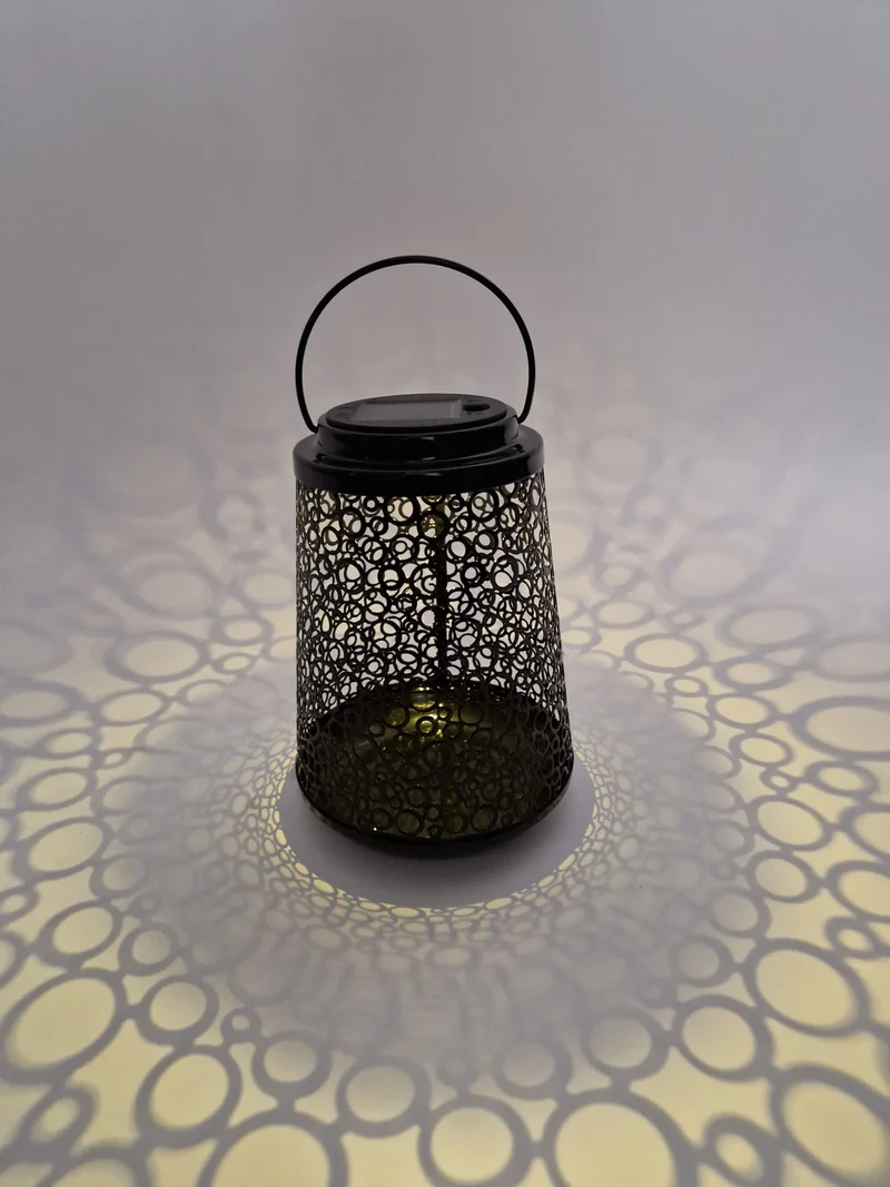 Solar lantarn Ø 13x18 cm black