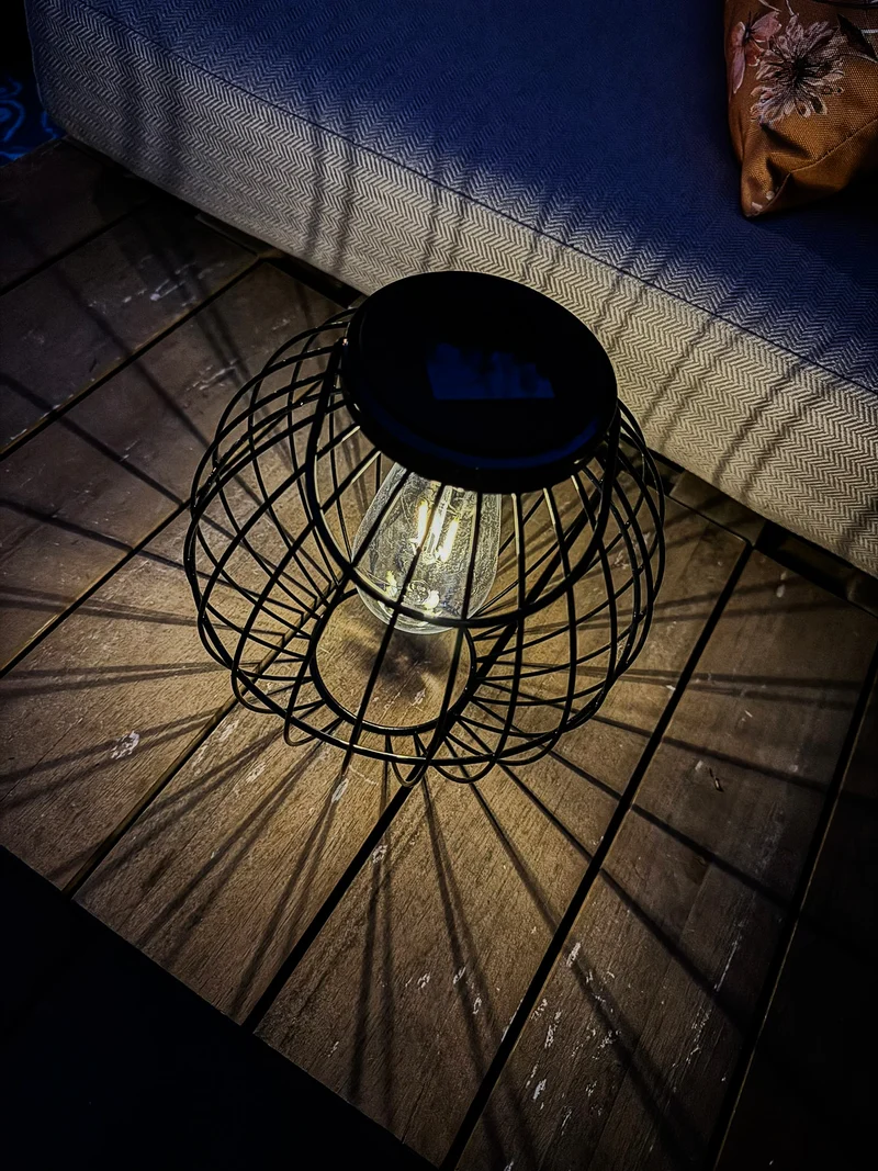 Solar lantern black Ø 16.5x19 cm