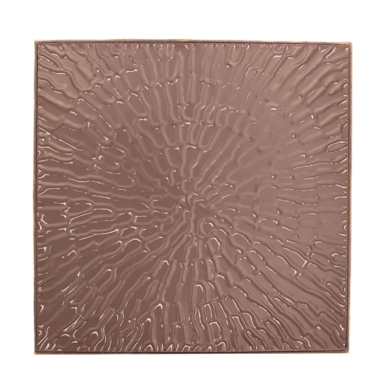 Wall art square metal 58x2x58cm Silver