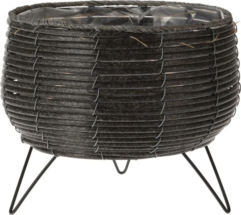 MAND OP STANDAARD D25 H15/23CM ANTRACIET (PP MATERIAAL)