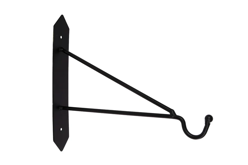 Wandhaak "Triangle" L mat zwart metaal 25x4x28cm