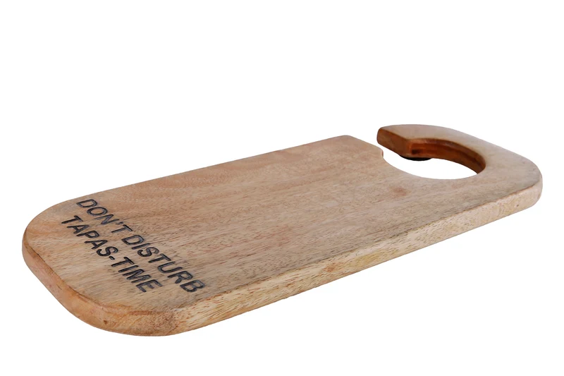 Borrelpank "Tapas Time" naturel mango 37x15x1,5cm