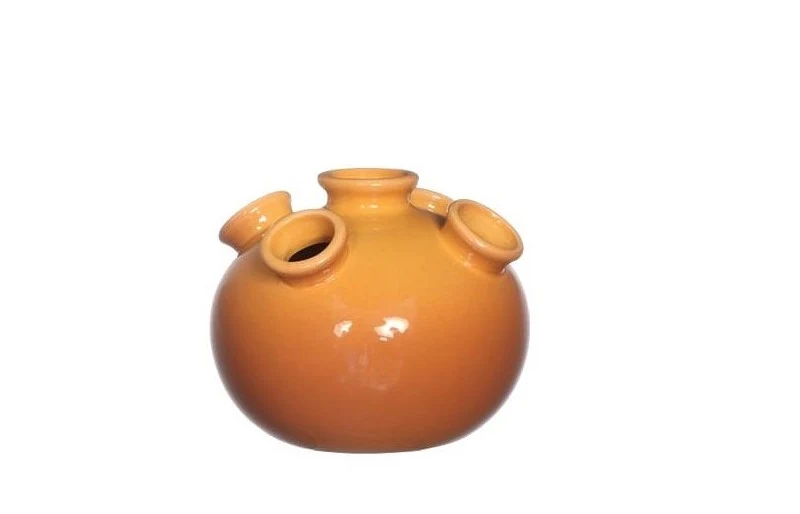Tulip vase Ø13 x h.11 cm ocre