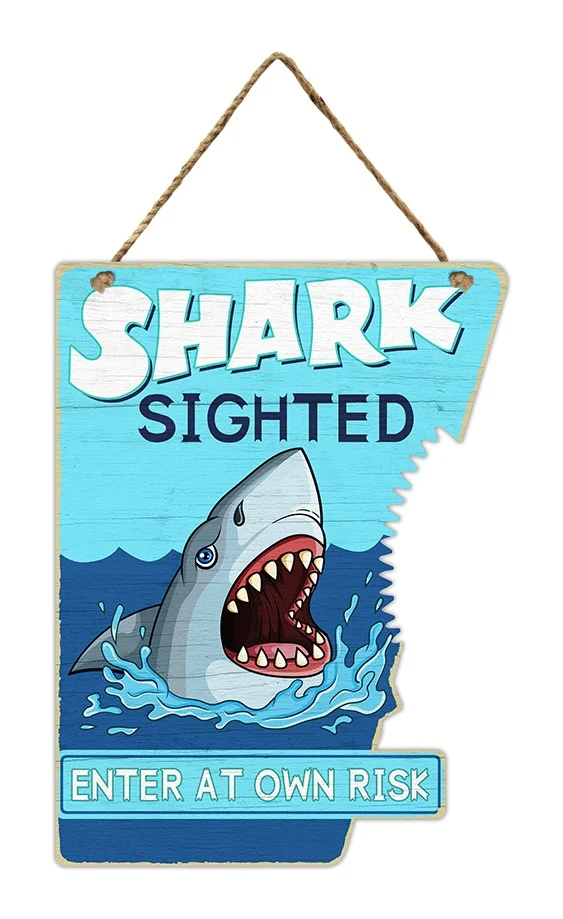 Wall Hanger Metal Shark 30x40cm
