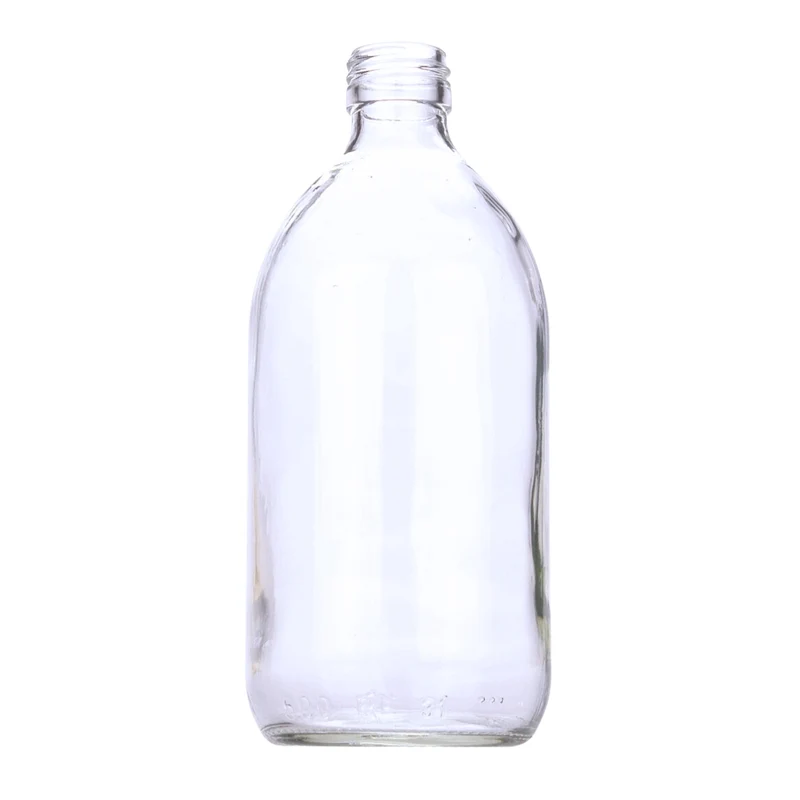 Fles transparant 500 ml 7,5x7,5x17 cm