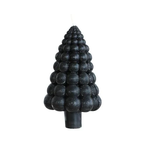 Bubble tree candle h.12 Ø7 cm black