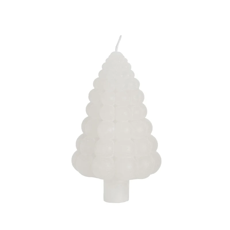 Bubble tree candle h.12 Ø7 cm white