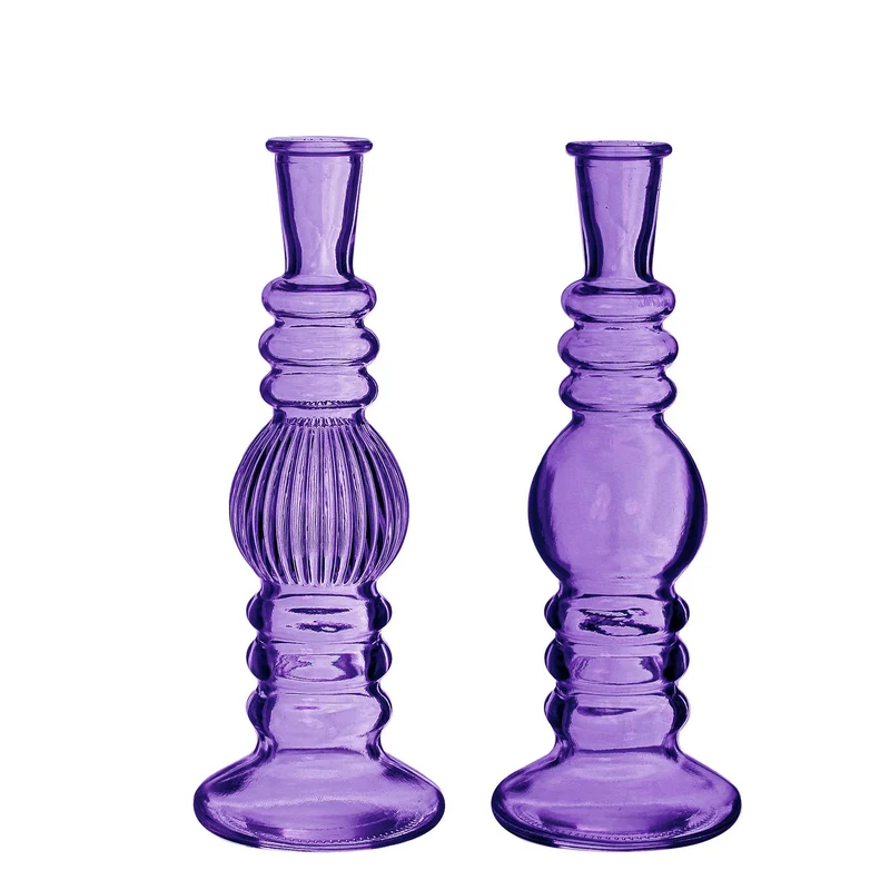 Florence vase candle h.23 Ø8,5 purple 2 ass.