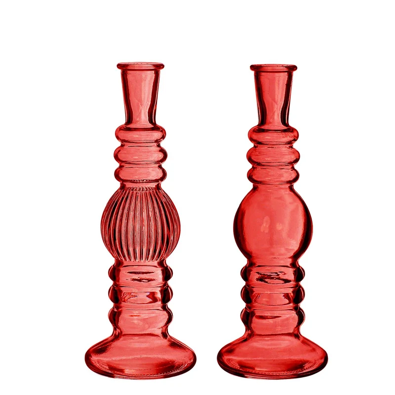 Florence vase candle h.23 Ø8,5 red 2 ass.