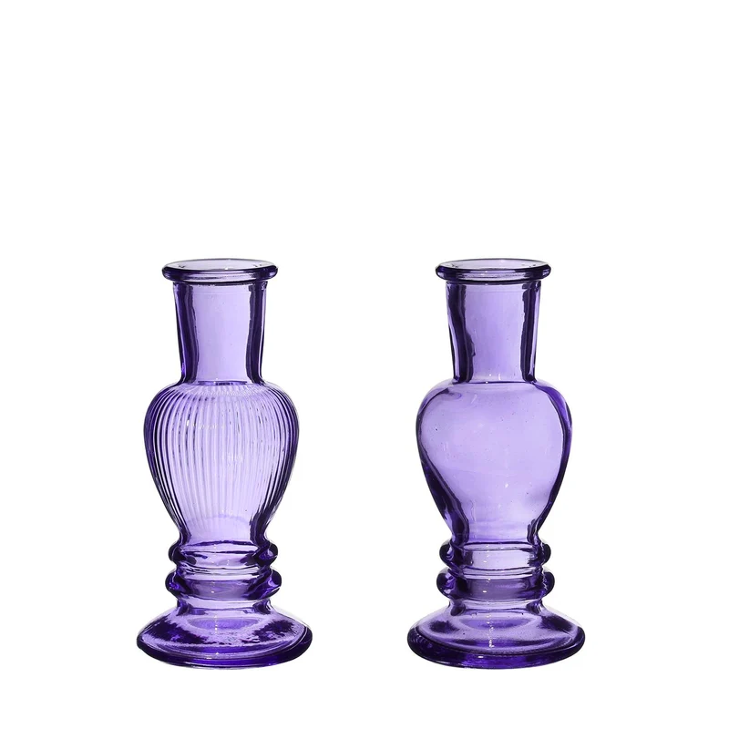 Venice vase candle h.11,3 Ø5 purple 2 ass.